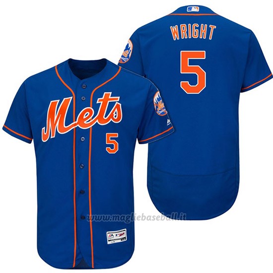 Maglia Baseball Uomo New York Mets David Wright Arancione 2017 Alterner
